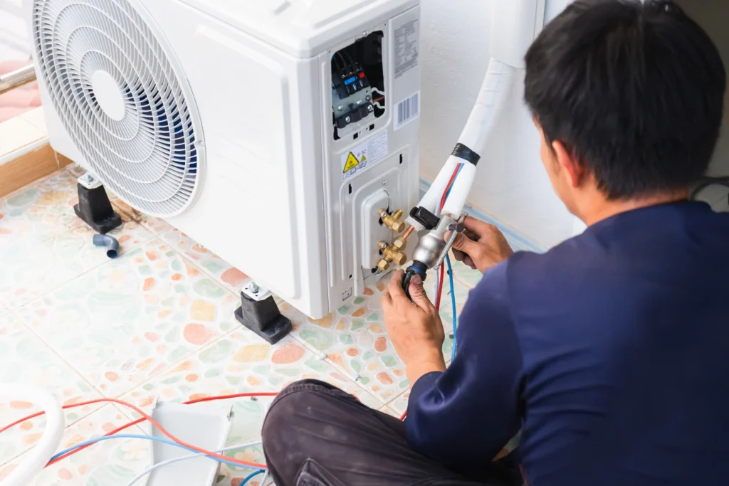 Paradise, NV resident receiving expert AC repair from Mastermind Heating and Air.